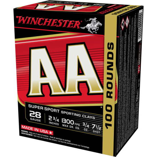 WIN AA SPORTING CLAYS VP 28GA 3/4OZ #7.5 100/5 - Sale